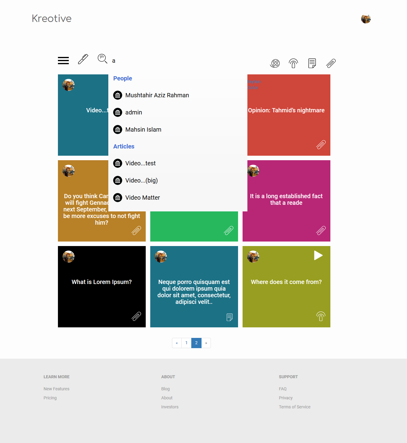 Kreotive: Group-wise micro-blogging application on Laravel framework